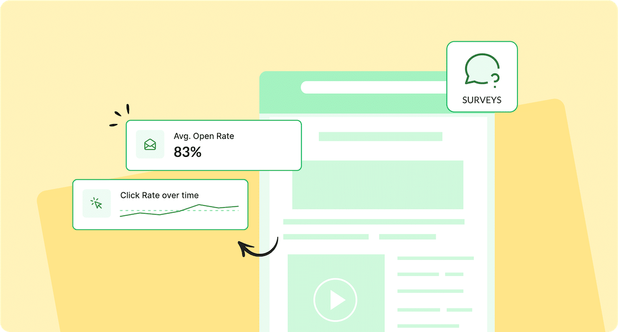 ContactMonkey internal email software survey results example