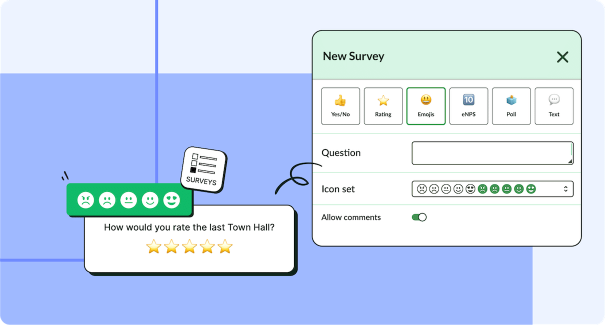 ContactMonkey employee engagement and internal communications tool survey questions